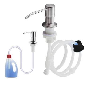 Imagem de Dispenser Sabao Liquido Detergente Sabonete Mangueira Flexivel Pia Coz