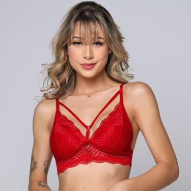 Imagem de Sutiã Strappy em Microfibra Rendado com Bojo Lingerie - Bella Fiore Mo