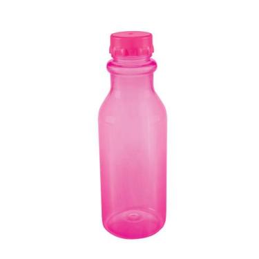 Imagem de Garrafa de Água Infantil 500ML Garrafinha Escolar Plasútil, Lisa rosa