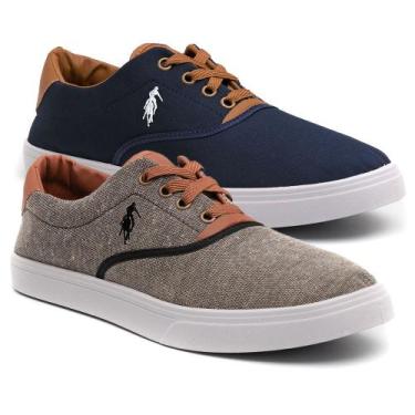Imagem de KIT 2 tenis masculino sapatenis polo up casual  original - Polo Open, 