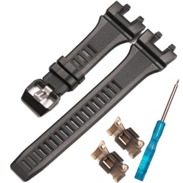 Imagem de Pulseira de relógio GBA-900 de substituição compatível com Casio GBA-900CB GBA900UU Pulseira masculina de resina preta GBA900 esportiva à prova d'água (preto)