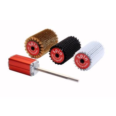 Imagem de Tools4Boards Kit de escova rotatória giratória, 5 peças, vermelho maçã doce/prata/preto