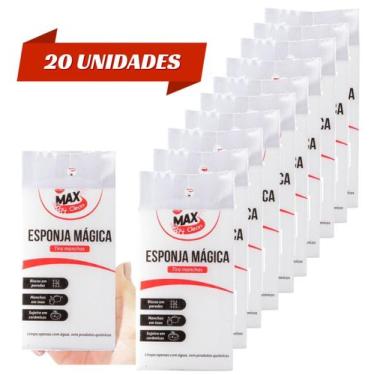 Imagem de Kit 20 Esponja Mágica Limpa Vidros Tira Mancha Original Bucha Melamina
