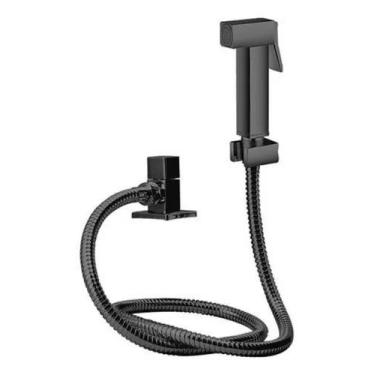 Imagem de Ducha higiênica para banheiro quadra luxo black matte - Hera