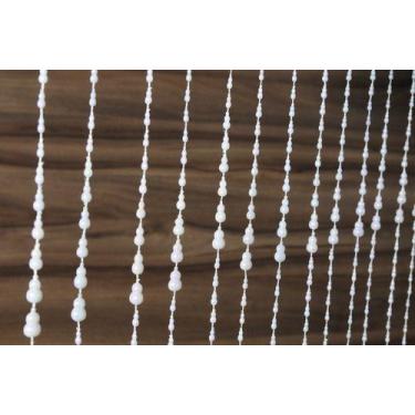 Imagem de Cortina De Miçanga Acrilica Modelo Gotas Perolada - Modinha Fashion