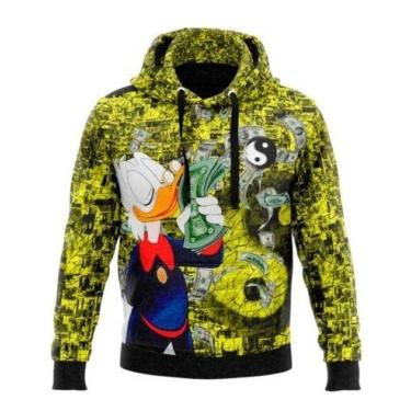 Imagem de Moletom Blusa De Frio Canguru Cifrão Tio Patinhas - 3F Sports, Amarelo