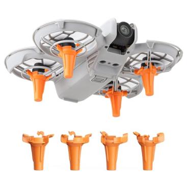 Imagem de FSIDIWT Perna de extensão de trem de pouso para DJI Neo, perna de pouso estendida de altura de liberação rápida para acessórios DJI Neo Drone (laranja)