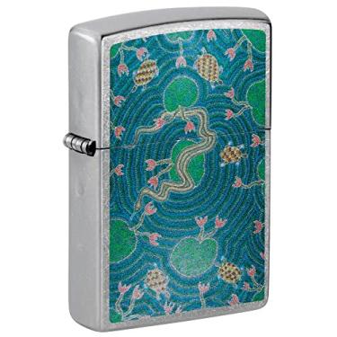 Imagem de Zippo John Smith Gumbula Snake & Turple Design Street Chrome Pocket Isqueiro