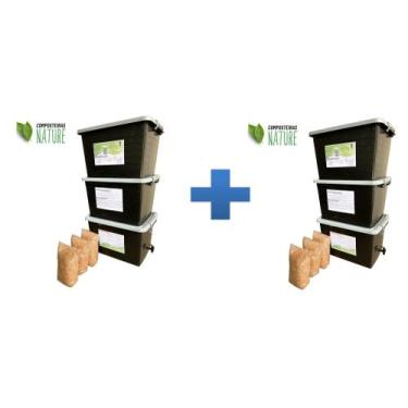 Imagem de Composteira doméstica minhocário - Combo 2 unidades kit econômico - Na