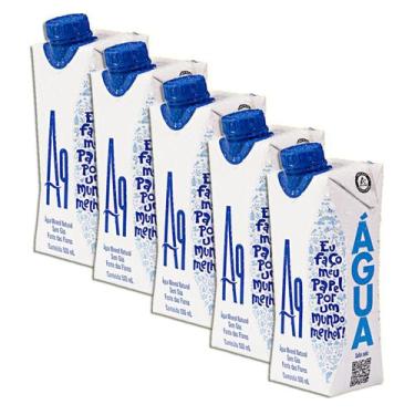 Imagem de Água Mineral A9 Sem Gás 500ml 100% Sustentável Kit 5 - Poty, Água Wate