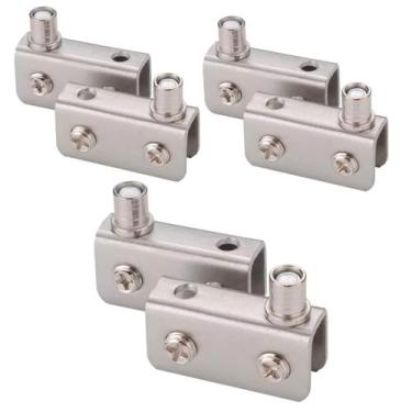 Imagem de Dobradiça P/ Porta de Vidro Vitrine 41X20 Até 6mm 03 Pares - Hardt