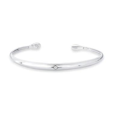 Imagem de Bracelete de Prata 925 com banho de ródio e Moissanite - Safira, Único