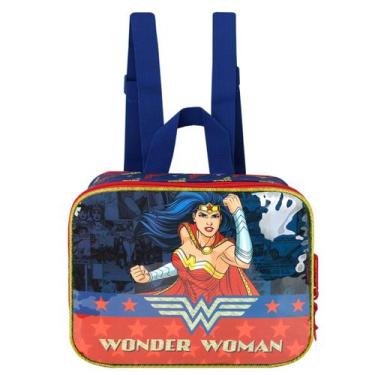 Imagem de Lancheira Térmica Escolar Da Mulher Maravilha Luxcel Azul, La39243ww-A
