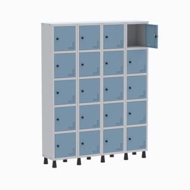 Imagem de Armário Guarda Volume Locker Roupeiro 4 Vãos 20 Portas GR304/20 Light 