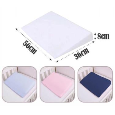 Imagem de Travesseiro Anti Refluxo Bebê Capa Lavável Antialérgico Para Berço - C