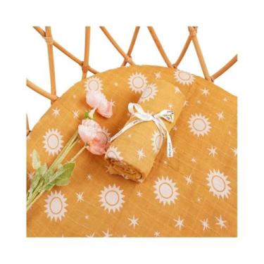 Imagem de Swaddle de Musselina de Algodão e Bambu 120x110cm - Envoltório Macio e