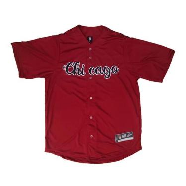 Imagem de Camisa Baseball Masculina M10 Slam Chicago, Grená, G2
