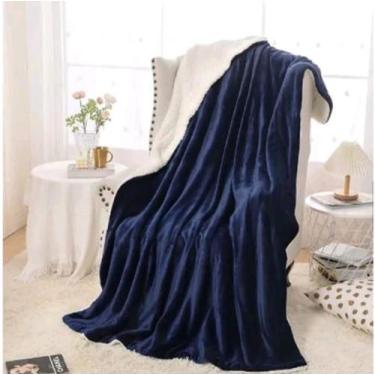 Imagem de Coberta manta sherpa pele de carneiro queen dupla face 2,00 x 2,40 m -