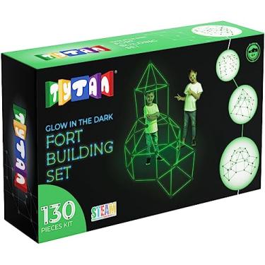 Imagem de Tytan TILES Glow in The Dark Fort 130-Piece Building Set, Fort Sticks, Ball Connectors, Creative Indoor & Outdoor Play, Shape & Pattern Recognition, Hand-Eye Coordination, Carrying Bag, Ages 4 and Up