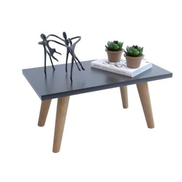 Imagem de Mesa Centro Para Sala Mesinha De Apoio Retangular Madeira(Preta)