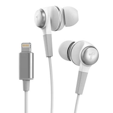 Imagem de Thore Fones de ouvido para iPhone (certificado Apple MFi) V120 com fio Lightning (resistente a suor/água) fones de ouvido com microfone/controle remoto de volume para iPhone 12/13/14 Pro Max - Branco