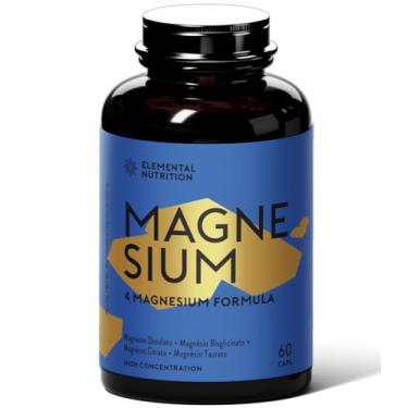 Imagem de Magnésio four 350mg - Dimalato - Bisglisinato - Taurato - Citrato - ELEMENTAL Nutrition (Novo Rotulo)