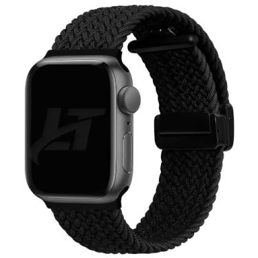 Imagem de Pulseira Trançada LTimports compativel com Apple Watch 42mm Series 10, Apple Watch 41mm Series 9/8/7, Apple Watch 40mm Series 6/5/4/SE e Apple Watch 38mm Series 3/2/1 (LT-Preto)