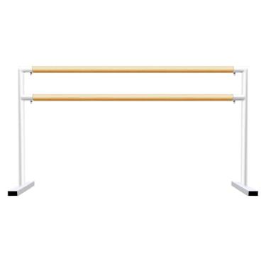 Imagem de Ballet Bar Barra De Balé Dupla De Madeira Portátil Para Academia Em Casa, Adultos E Meninas, Barra De Dança Fitness Elástica, Barra De Balé Autônoma Estável(2.65 m)