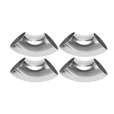 Imagem de Motoforti 4 peças 90 graus curva mandril cotovelo carro modificado tubo de escape tubulação 5.1 cm espessura OD 1,2 mm/18GA 51x125x1,2 mm 201 aço inoxidável 201 peças