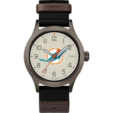 Imagem de Timex Relógio masculino TWZFDOLMB NFL Clutch Miami Dolphins
