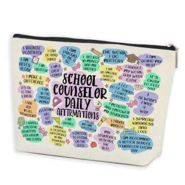 Imagem de Azteoiz Presentes de professor assistente social, terapeuta, conselheiro, caos e coordenador, bolsa de maquiagem, presentes de agradecimento para mulheres, Multicolorido 1157, 9.7" W x 7" H