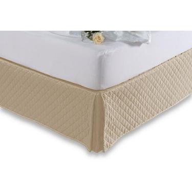 Imagem de Saia Para Cama Box Casal Queen Size Matelada Microfibra sem elastico -