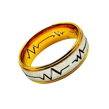 Imagem de Aliança Batimento Ouro 18k 6mm Tradicional Anatômica Tungstênio Casame