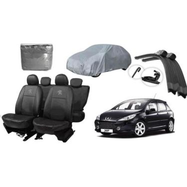 Imagem de Kit capa couro Peugeot 307 02-12 + cobrir + limpador + capa - aero pri