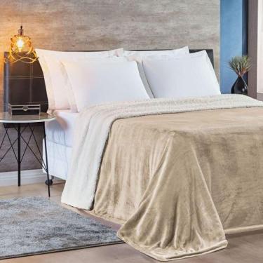 Imagem de Cobertor Casal King e Manta 1 Peça Cáqui - CASA SCARPA