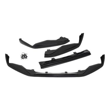 Imagem de 3Pcs Car Front Bumper Splitter Lip Spoiler Cover Trim Body Kit Compatível Para Lexus GS350 450 F Sport 4Dr Modelo 2013 2014 2015(Matte Black)