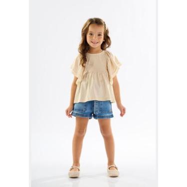 Imagem de Blusa Infantil em Meia Malha Linho Flamê Up Baby, Bege, 2