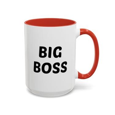 Imagem de Caneca de café Big Boss - presente para o dia do chefe, decoração de escritório, motivação de liderança, uso diário, copo engraçado para aniversário de trabalho
