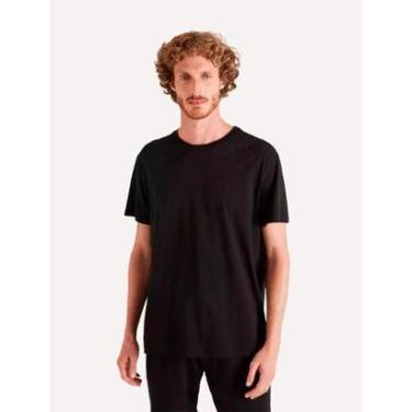 Imagem de Camiseta Reserva Masculina Regular Pima Cores Preta-Masculino