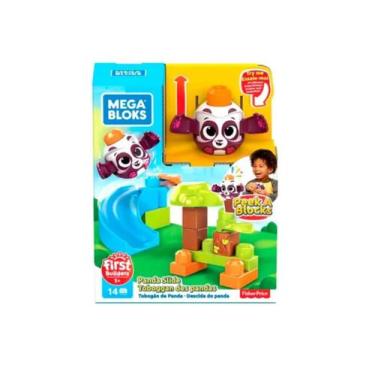 Imagem de Blocos Montar Mega Bloks Peek-a-boo Tobogan Panda 14peças