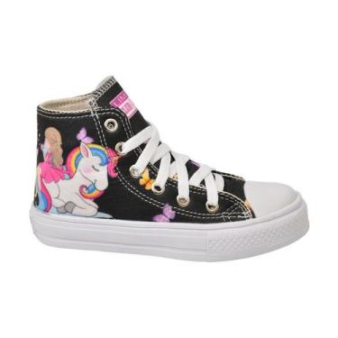 Imagem de Tênis Infantil Feminino Unicórnio Sereia Menina Botinha Cano Alto Club