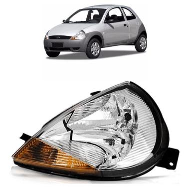Imagem de Farol Dianteiro Ka 1997 A 2007 Máscara Cromada - Automotive Imports, E