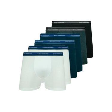 Imagem de Kit com 6 Cuecas Boxer Lupo 523-088 Colorido, Branco, G
