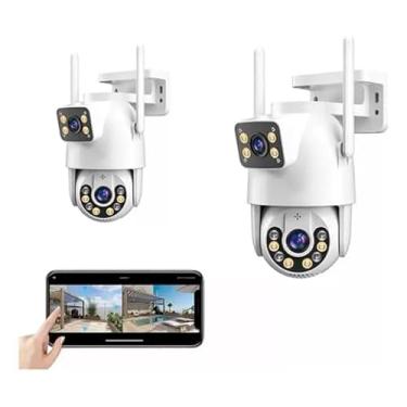 Imagem de Kit 2 Câmeras de Segurança Yoosee Lente Dupla IP66 Wi-Fi 360° - Visão Panorâmica e Monitoramento Completo em HD