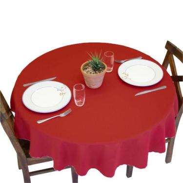 Imagem de Toalha De Mesa Redonda Oxford 1,40m X 1,40m 4 Lugares Liso Linda E Prá