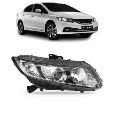 Imagem de Farol Honda New Civic 2012 2013 2014 - SP ACESSÓRIOS, Direito