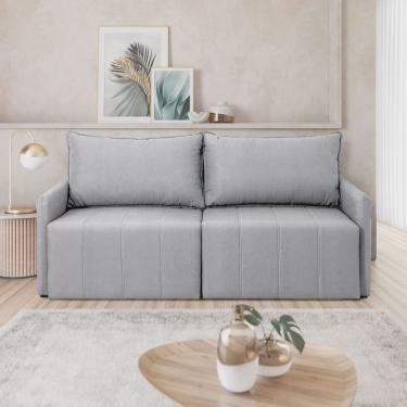 Imagem de Sofá Cama Baraúna Retrátil e Reclinável 3 lugares 2,25m em Linho CabeCasa MadeiraMadeira