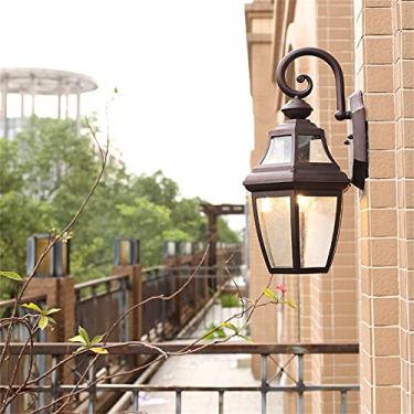 Imagem de OUFULA Retro arandelas de parede ao ar livre luzes loft clássico lâmpada led à prova dip65 água ip65 decorativo para casa varanda villa (Estilo 2)