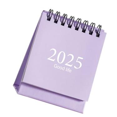 Imagem de Calendário de mesa pequeno calendário mensal 2025 calendário de mesa 2024-2025 calendário inglês em pé para escritório