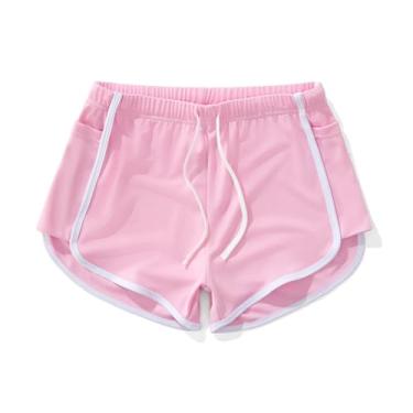 Imagem de AIMPACT Short masculino de malha 7,6 cm para corrida academia atlética musculação booty short vintage justo, rosa, M